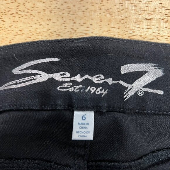 Seven7 Women’s Tummyless Skinny Jeans Black Size 6 - Picture 7 of 9